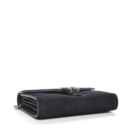 Gucci Suede Mini Dionysus Chain Wallet Black 4 of 10