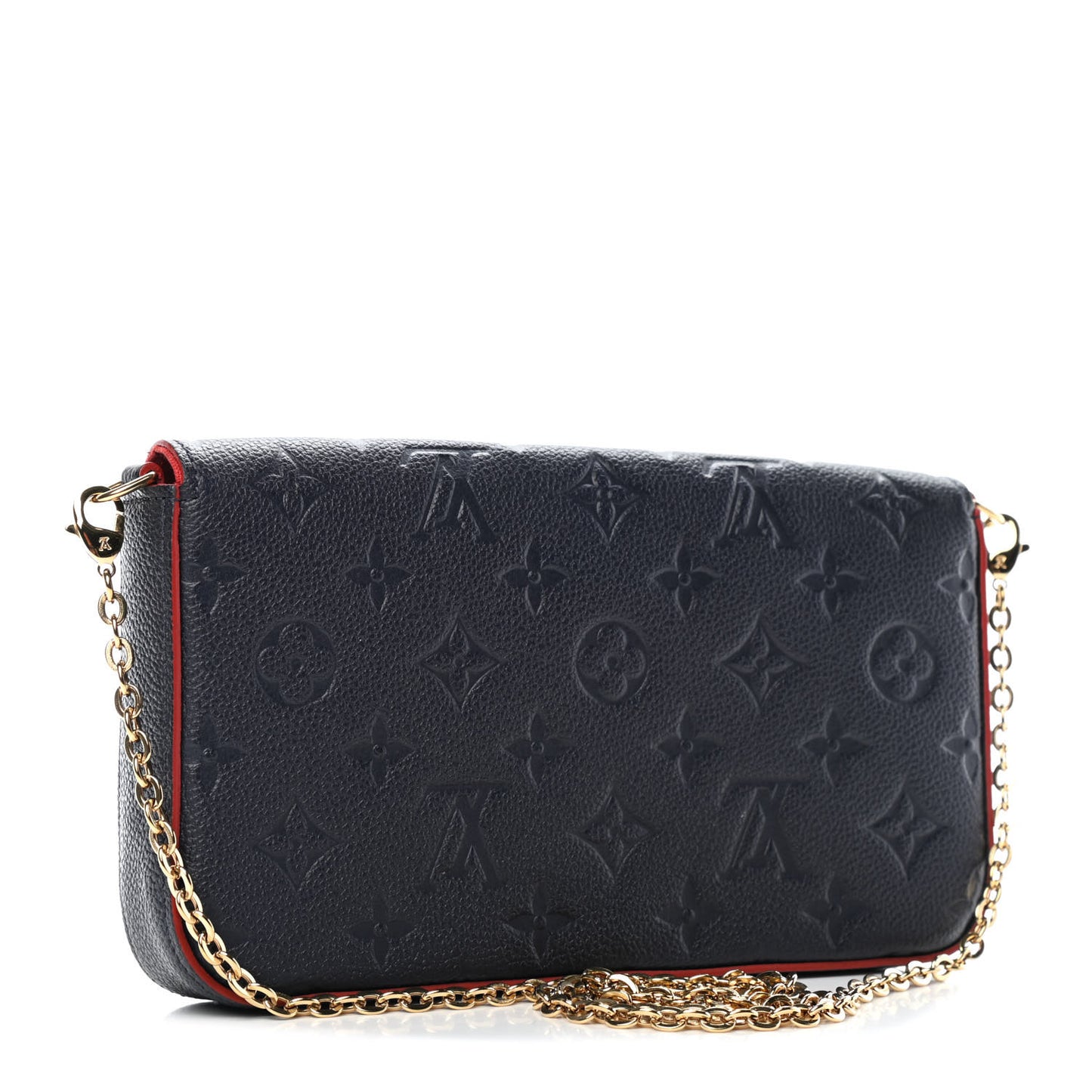 Empreinte Pochette Felicie Chain Wallet Marine Rouge