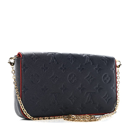 Louis Vuitton Empreinte Pochette Felicie Chain Wallet Marine Rouge 2 of 4