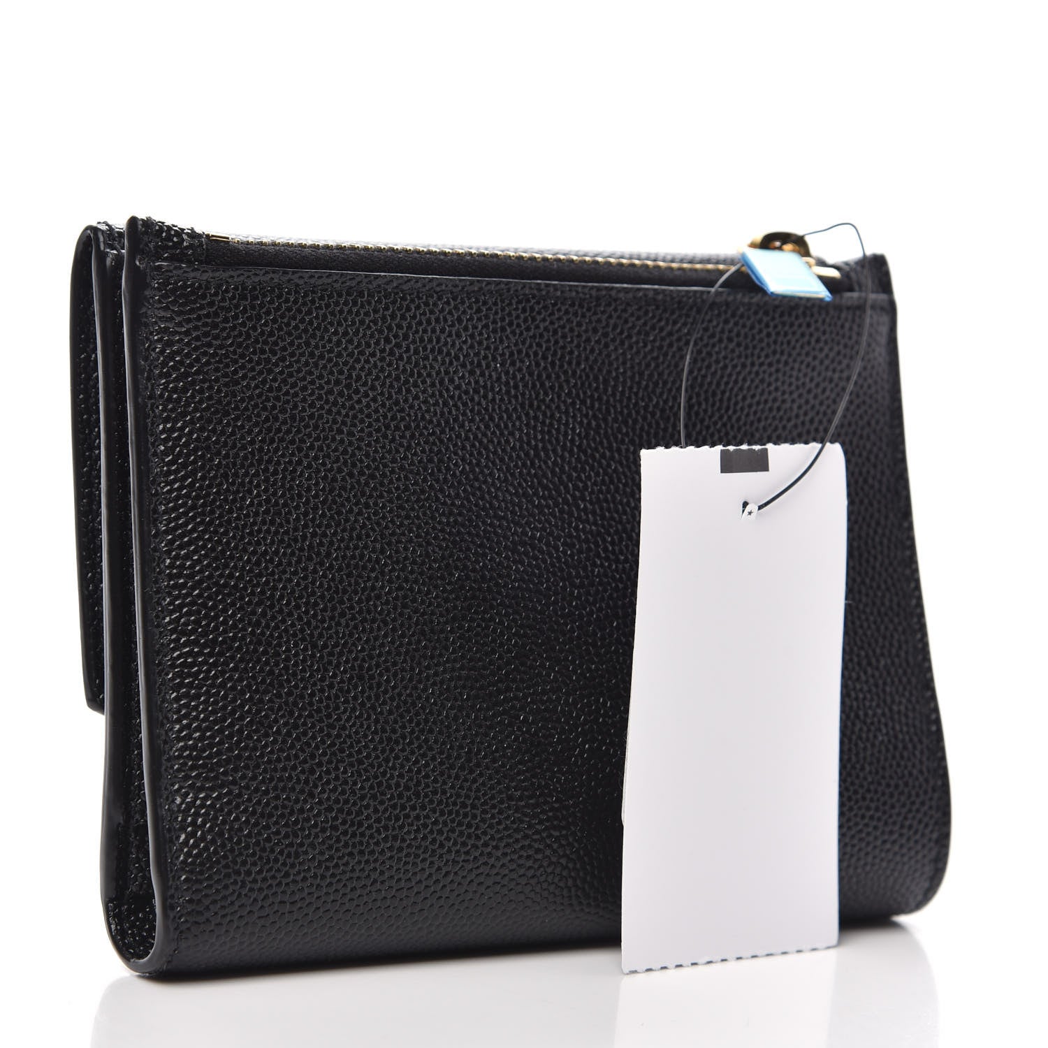 Saint Laurent Grain De Poudre Monogram Bi-Fold Wallet Black 3 of 8