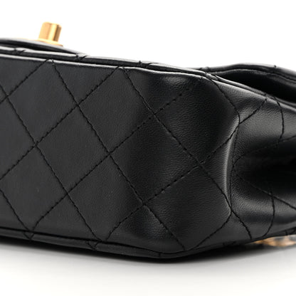 Chanel Lambskin Quilted Mini Rectangular Pearl Crush Flap Black 10 of 13