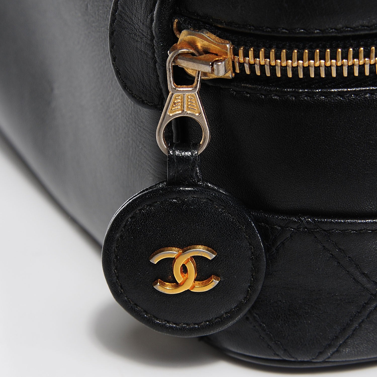 Chanel Calfskin Vanity Cosmetic Case Black 6 of 9
