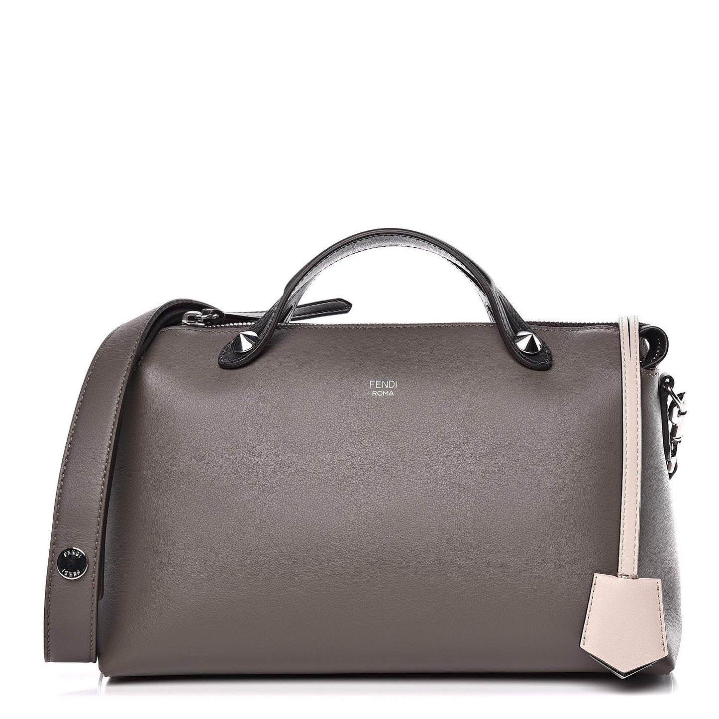 Vitello Dolce 4 Color Medium By The Way Boston Bag Carbone Grigio Polvere Multicolor