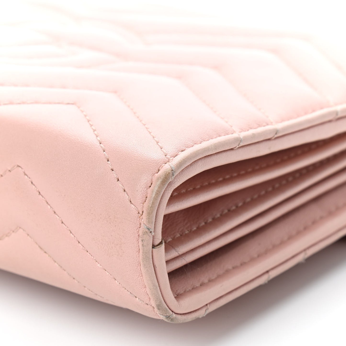 Calfskin Matelasse GG Marmont Chain Wallet Perfect Pink