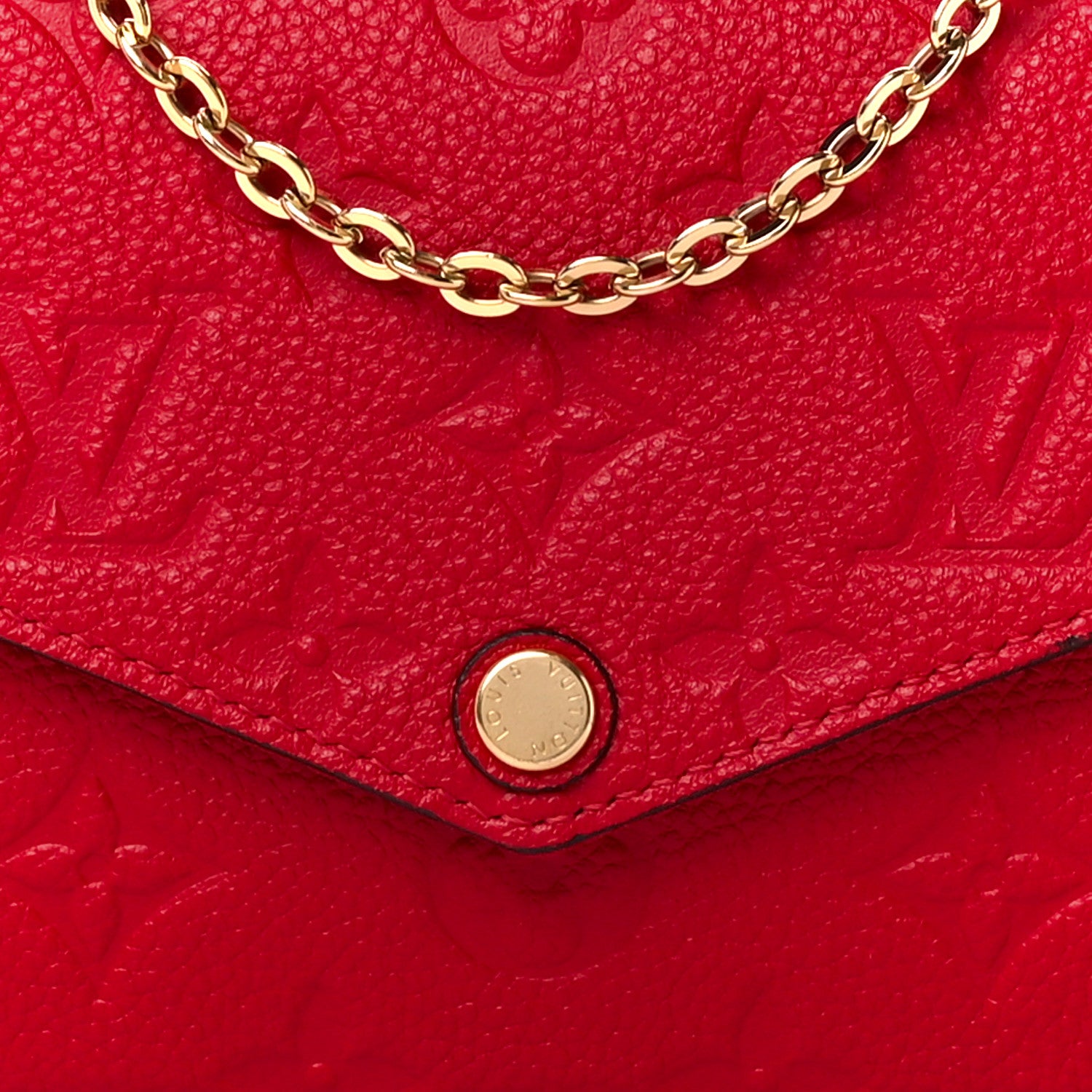 Louis Vuitton Empreinte Pochette Felicie Chain Wallet Scarlet 8 of 10