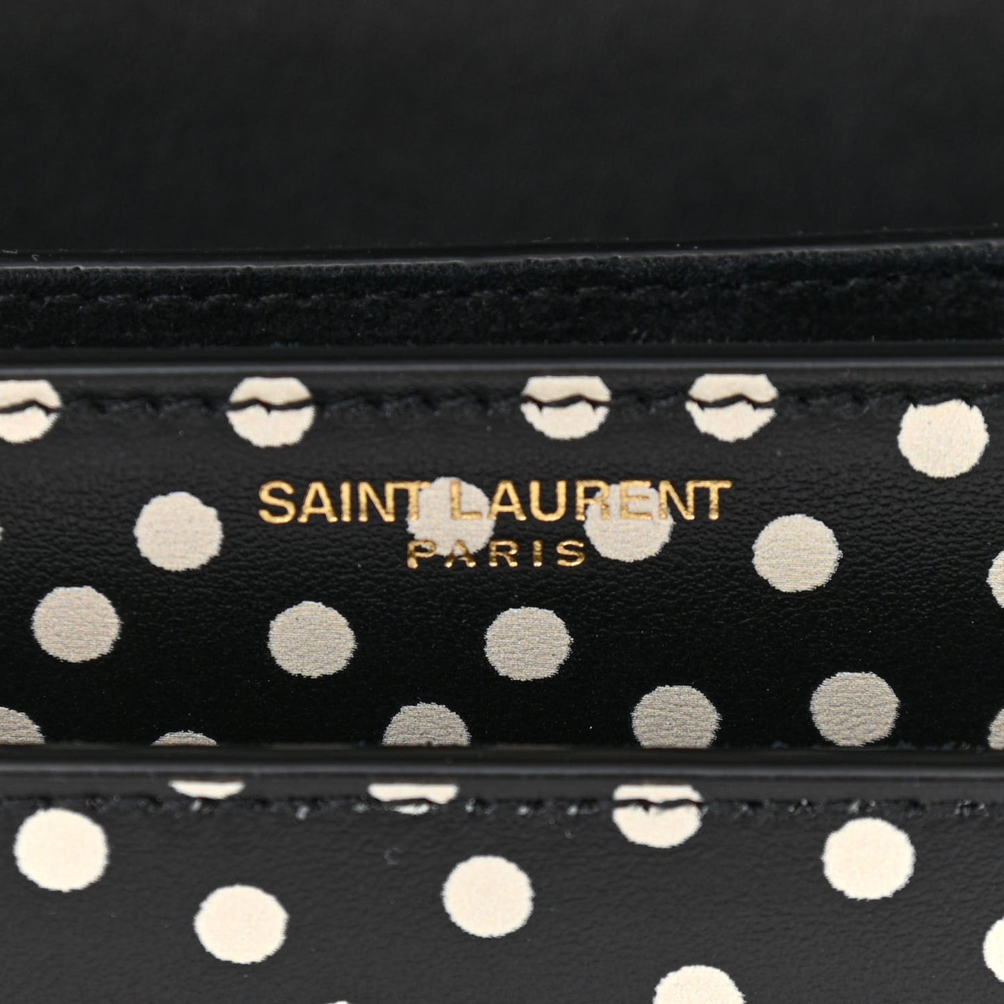 Calfskin Polka Dot Medium Monogram Sunset Black White