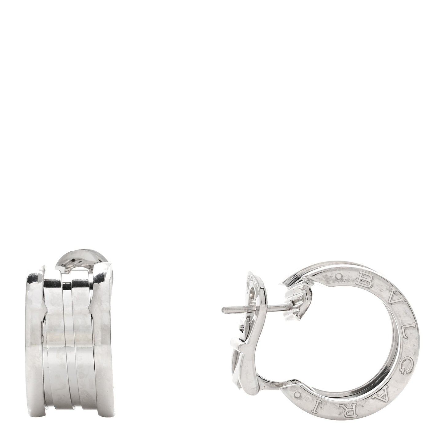 18K White Gold B.Zero1 Hoop Earrings