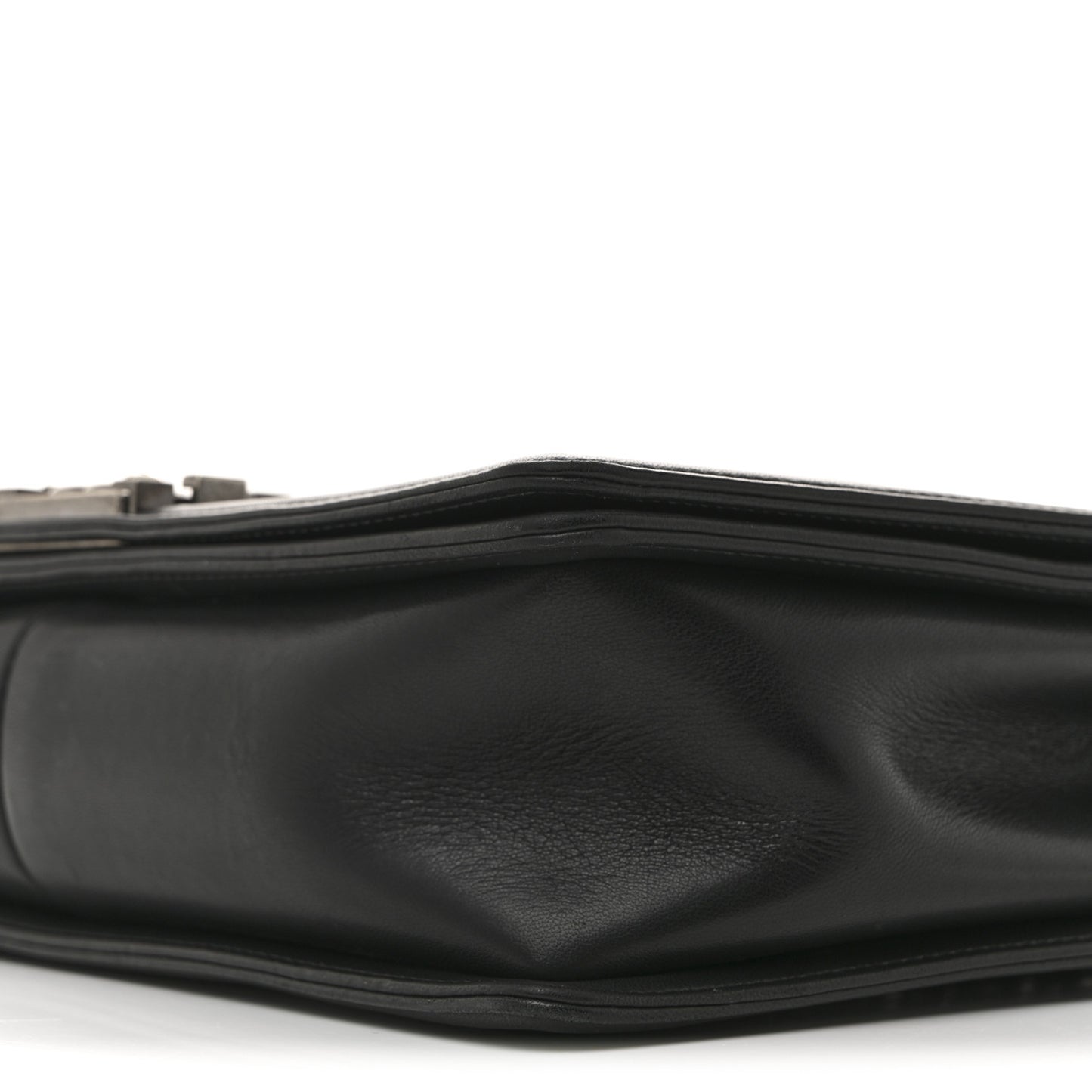 Lambskin Quilted Large Boy Flap Black