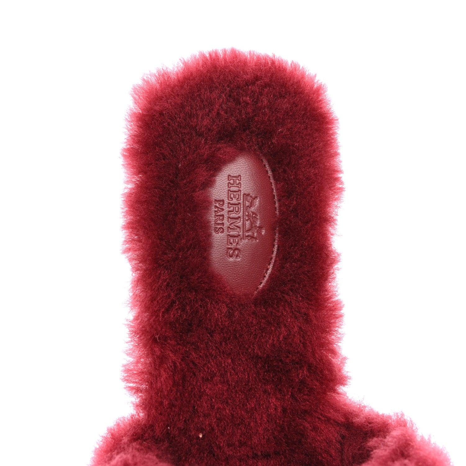 Hermes Woolskin Oran Sandals 39.5 Rouge H 7 of 9