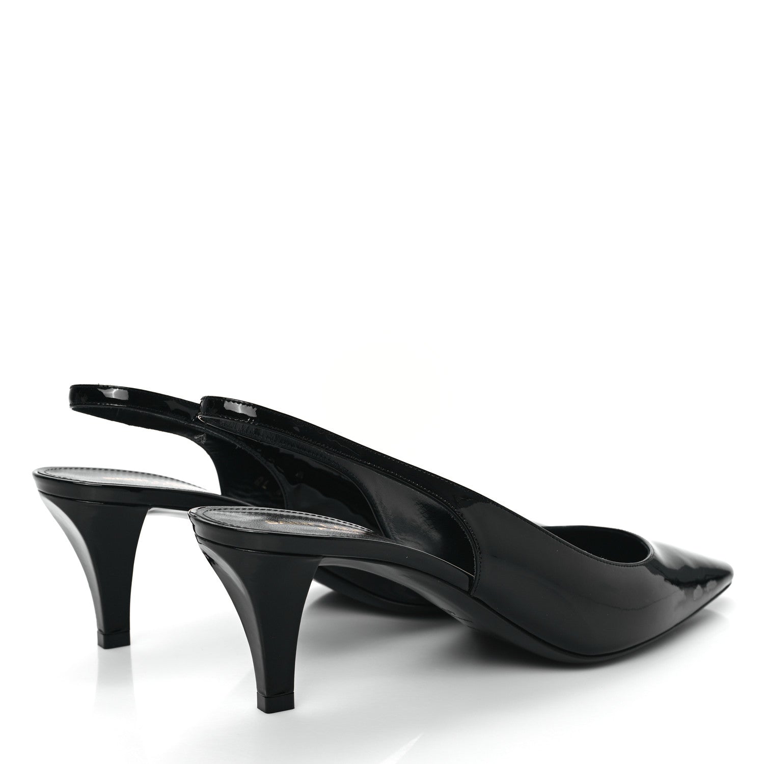 Saint Laurent Vernice Carol 60 Slingback Pumps 40 Black 4 of 11