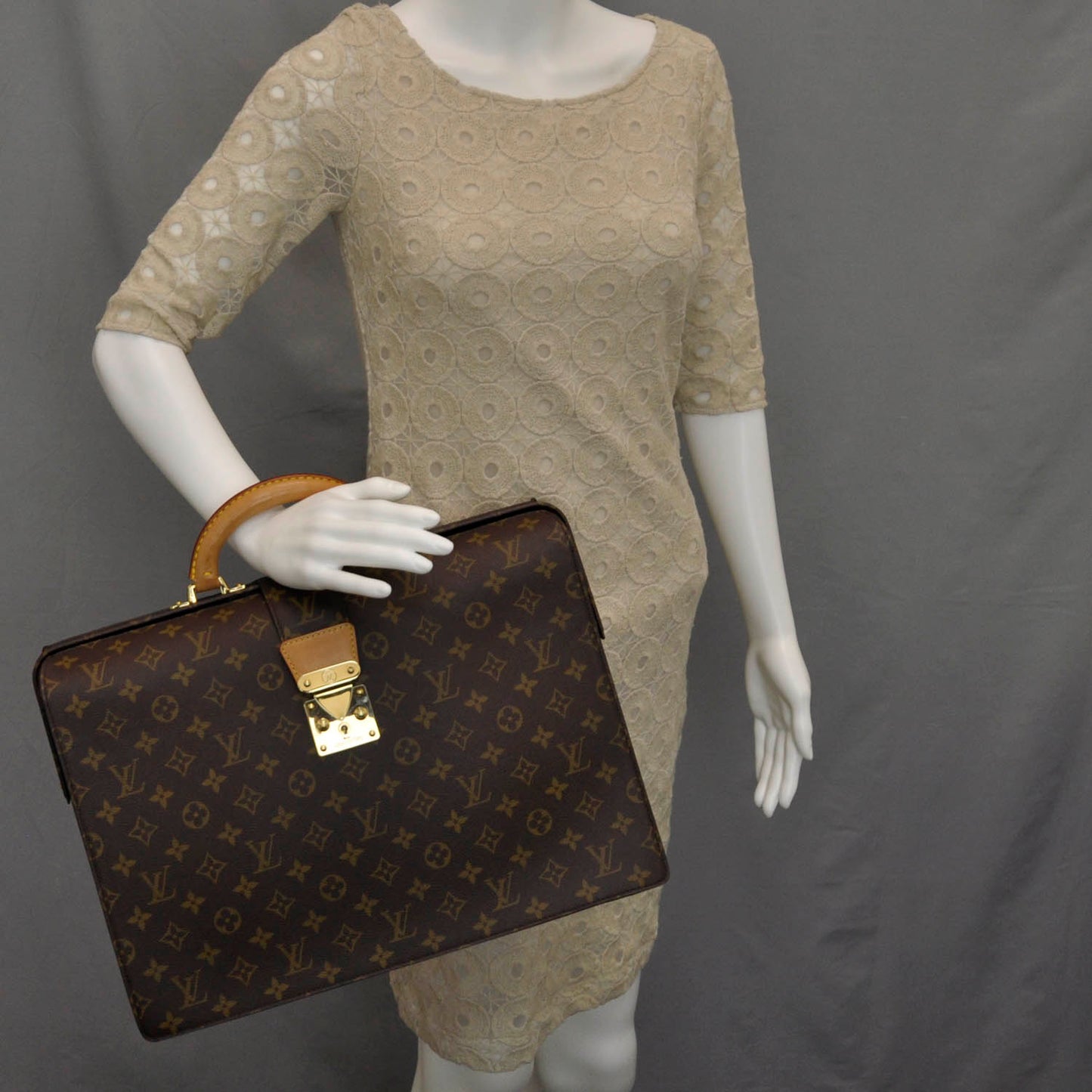 Monogram Serviette Fermoir Briefcase