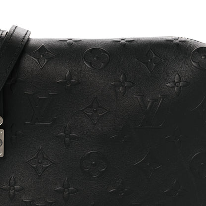 Louis Vuitton Calfskin Debossed Monogram Side Trunk Black 8 of 11