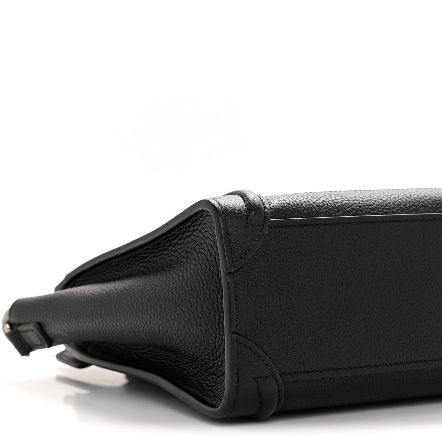 Drummed Calfskin Nano Luggage Black