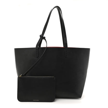 Mansur Gavriel Calfskin Shopping Tote Black Flamma 3 of 17