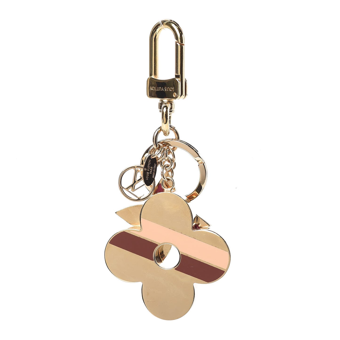 Stripes Flowers Bag Charm
