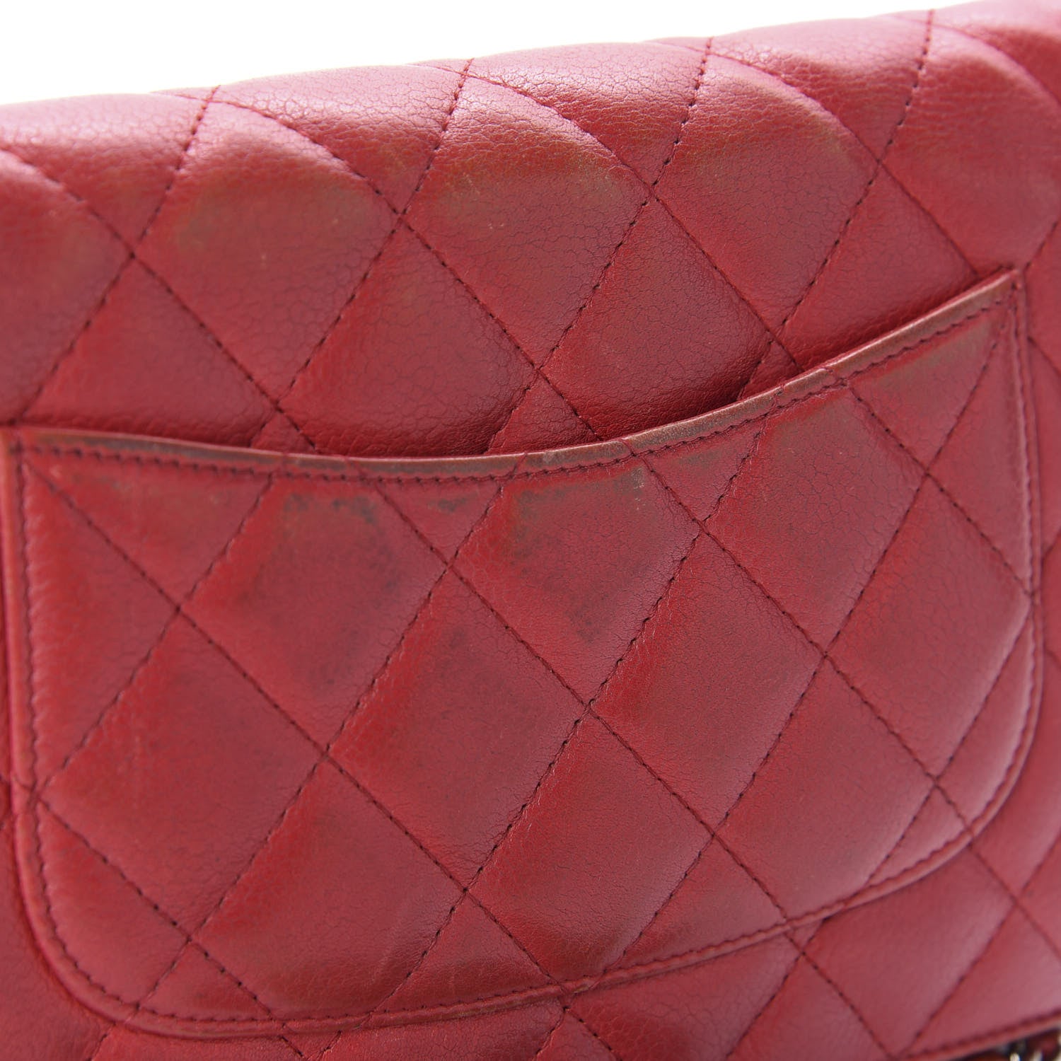 Chanel Caviar Quilted Wallet on Chain WOC Red 13 of 14