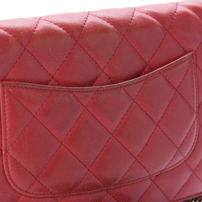 Chanel Caviar Quilted Wallet on Chain WOC Red 13 of 14
