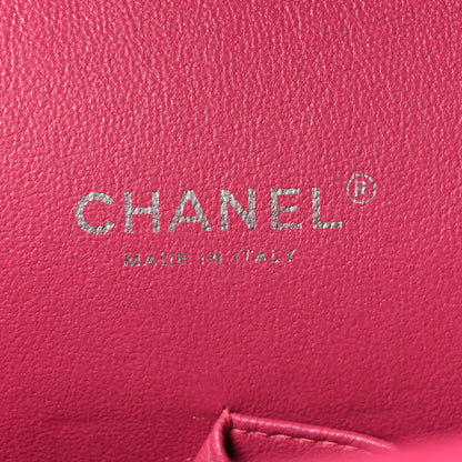 Chanel Patent Maxi Quilted Double Flap Dark Pink 6 of 11