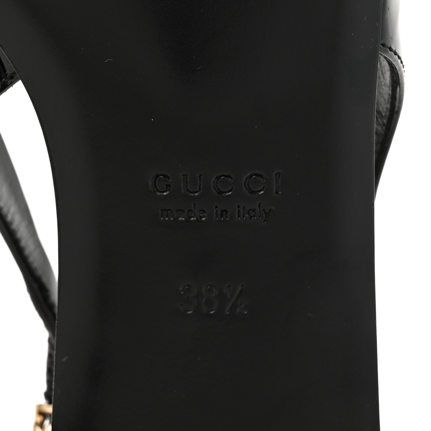 Gucci Patent Signoria Ballet Slingback Ballet Flat 38.5 Black 8 of 12