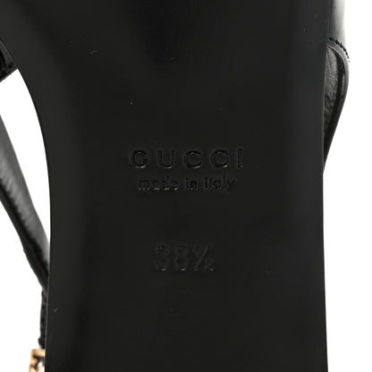 Gucci Patent Signoria Ballet Slingback Ballet Flat 38.5 Black 8 of 12