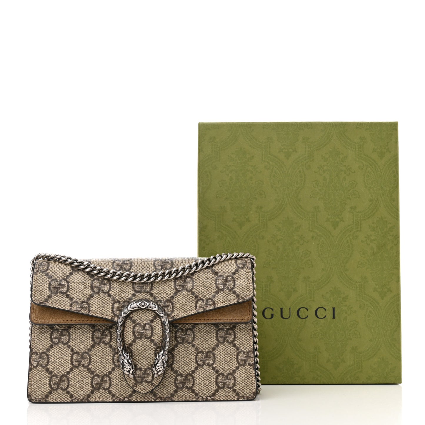 GG Supreme Monogram Super Mini Dionysus Shoulder Bag Taupe