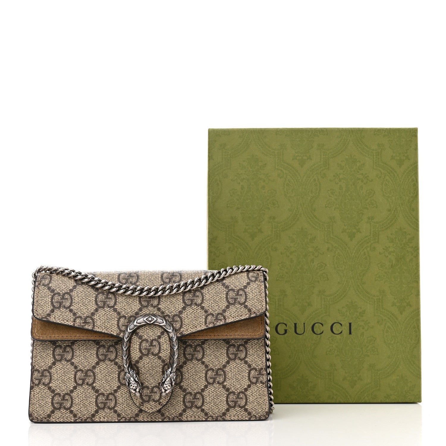 Gucci GG Supreme Monogram Super Mini Dionysus Shoulder Bag Taupe 12 of 12