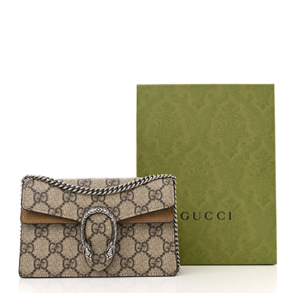 Gucci GG Supreme Monogram Super Mini Dionysus Shoulder Bag Taupe 12 of 12