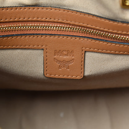 MCM Visetos Medium Boston Bag Cognac 6 of 15