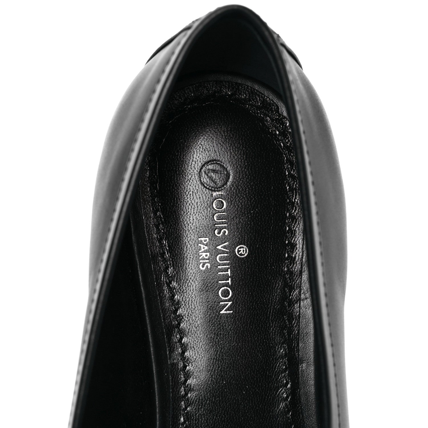 Louis Vuitton Calfskin Upper Case Flat Loafer 36 Black 7 of 8