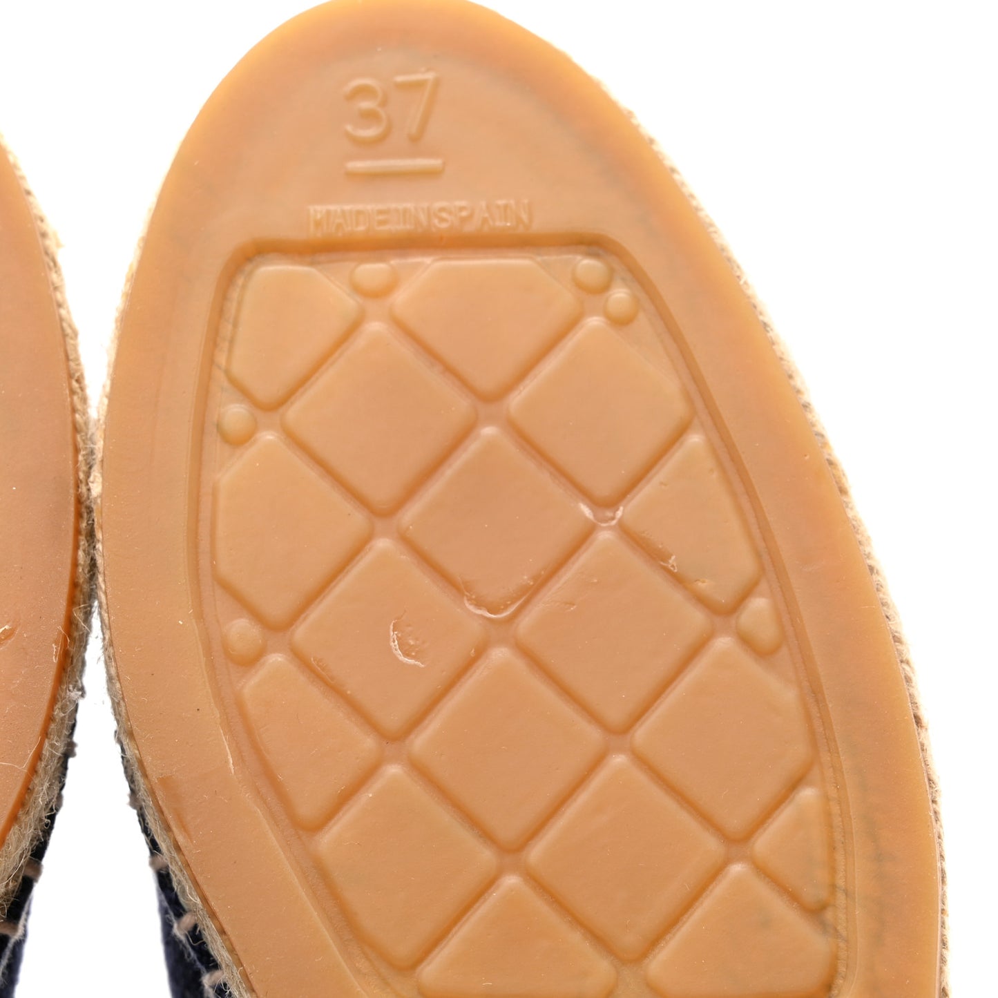 Denim Toile CC Espadrilles 37 Navy Black