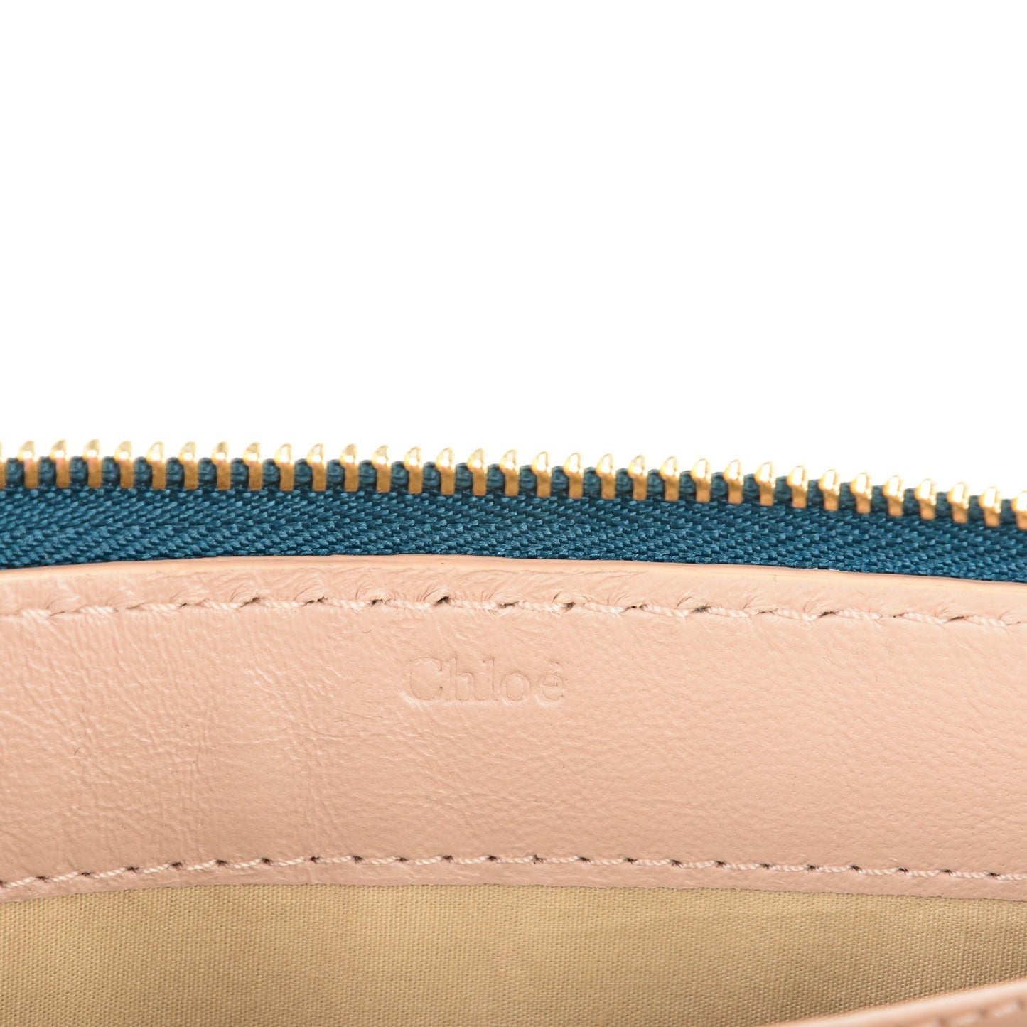 Grained Calfskin Marcie Long Zip Around Wallet Steel Blue