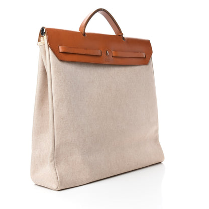 Hermes Toile Vache Calfskin Herbag 39 MM Natural 3 of 17