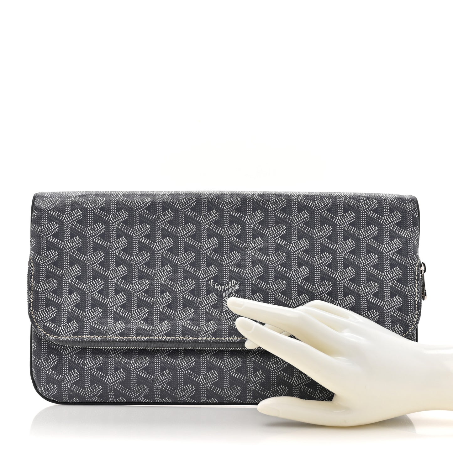 Goyardine Sainte Marie Soft Clutch Grey