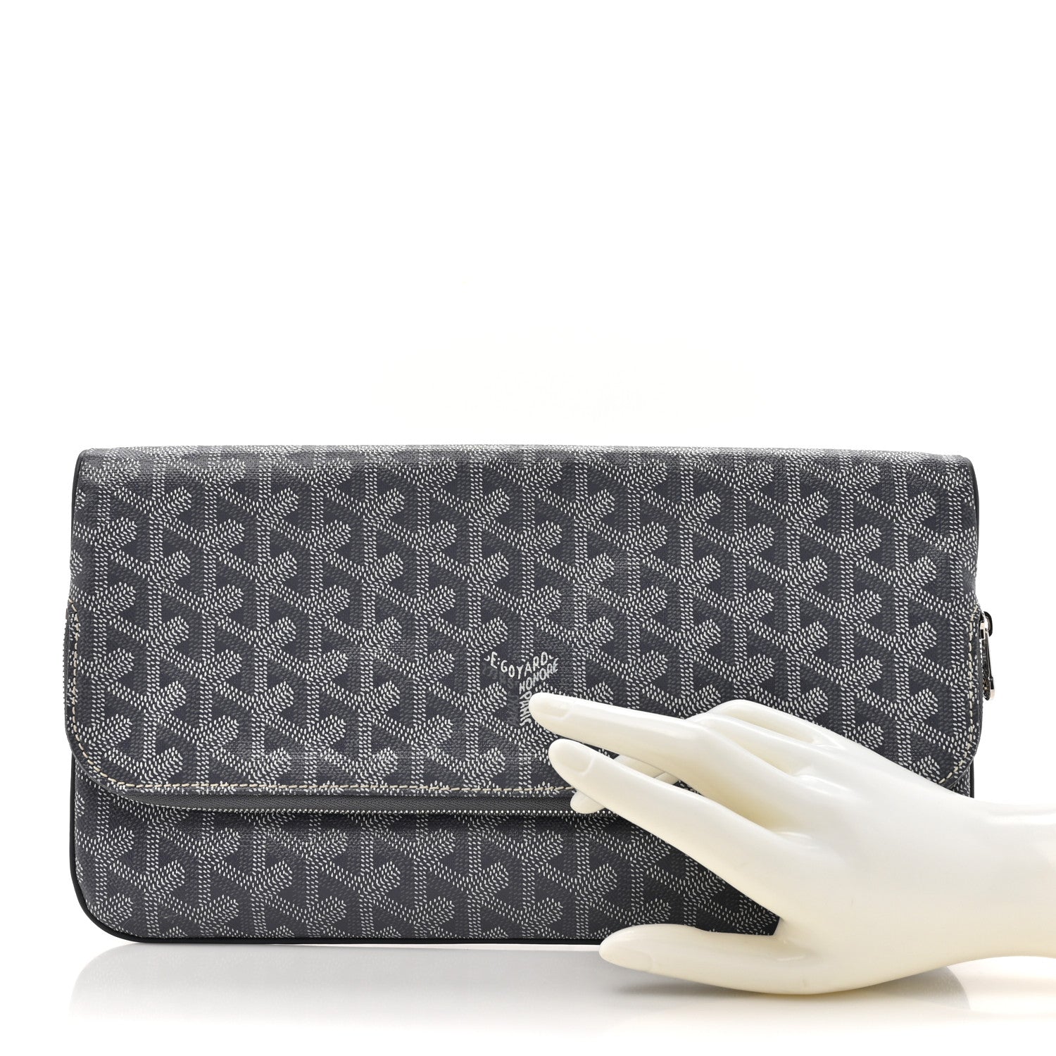 Goyard Goyardine Sainte Marie Soft Clutch Grey 2 of 10