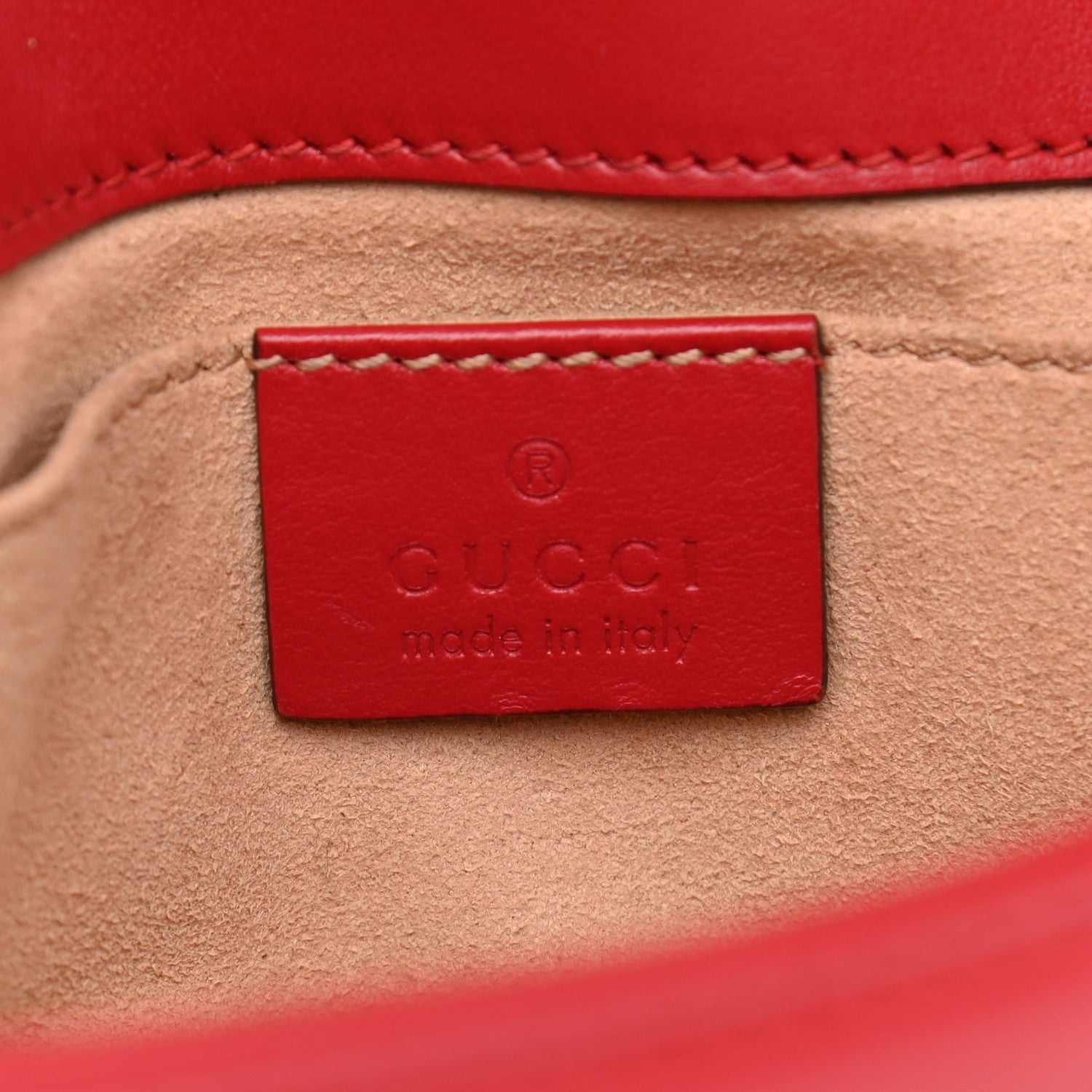 Gucci Calfskin Matelasse Mini GG Marmont Shoulder Bag Hibiscus Red 6 of 14