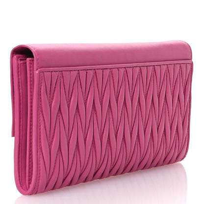 Miu Miu Nappa Matelasse Flap Clutch Fuxia 4 of 10
