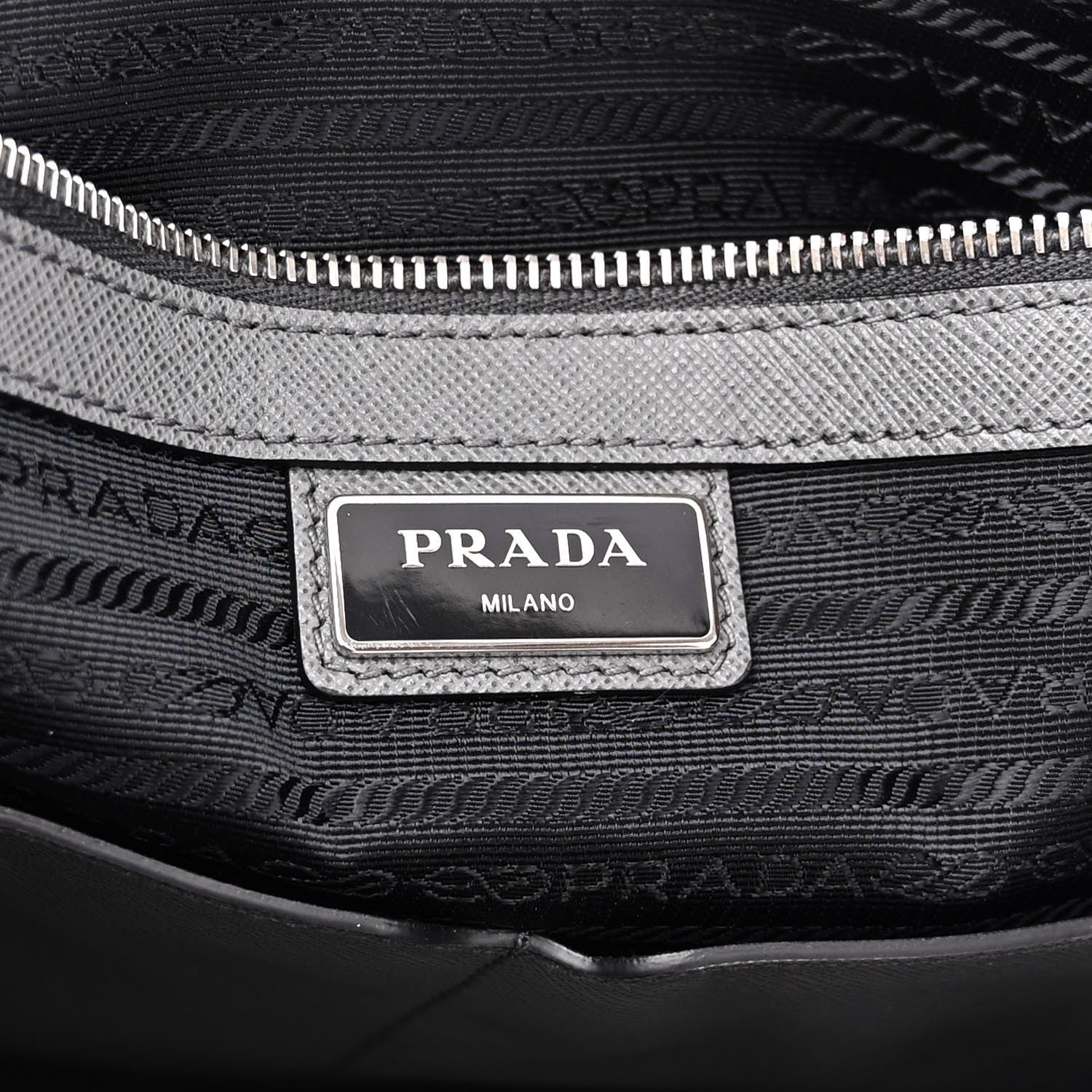 Prada Saffiano Travel Shopping Tote Mercurio 10 of 16