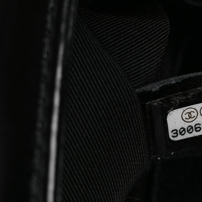 Chanel Glazed Calfskin Quilted Medium Chain Around Boy Flap Black 7 of 10