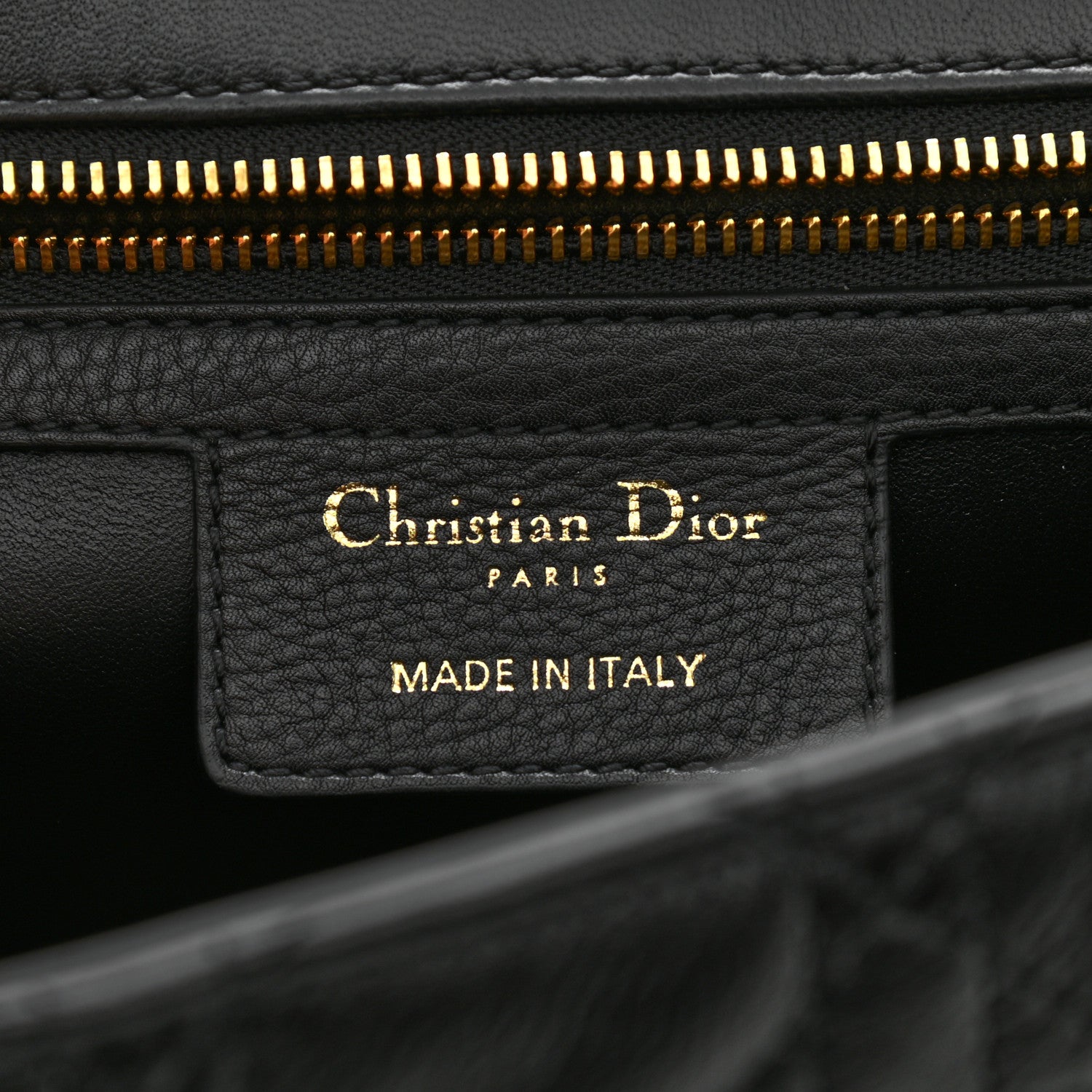 Christian Dior Grained Calfskin Cannage Large Caro Bag Black 6 of 10