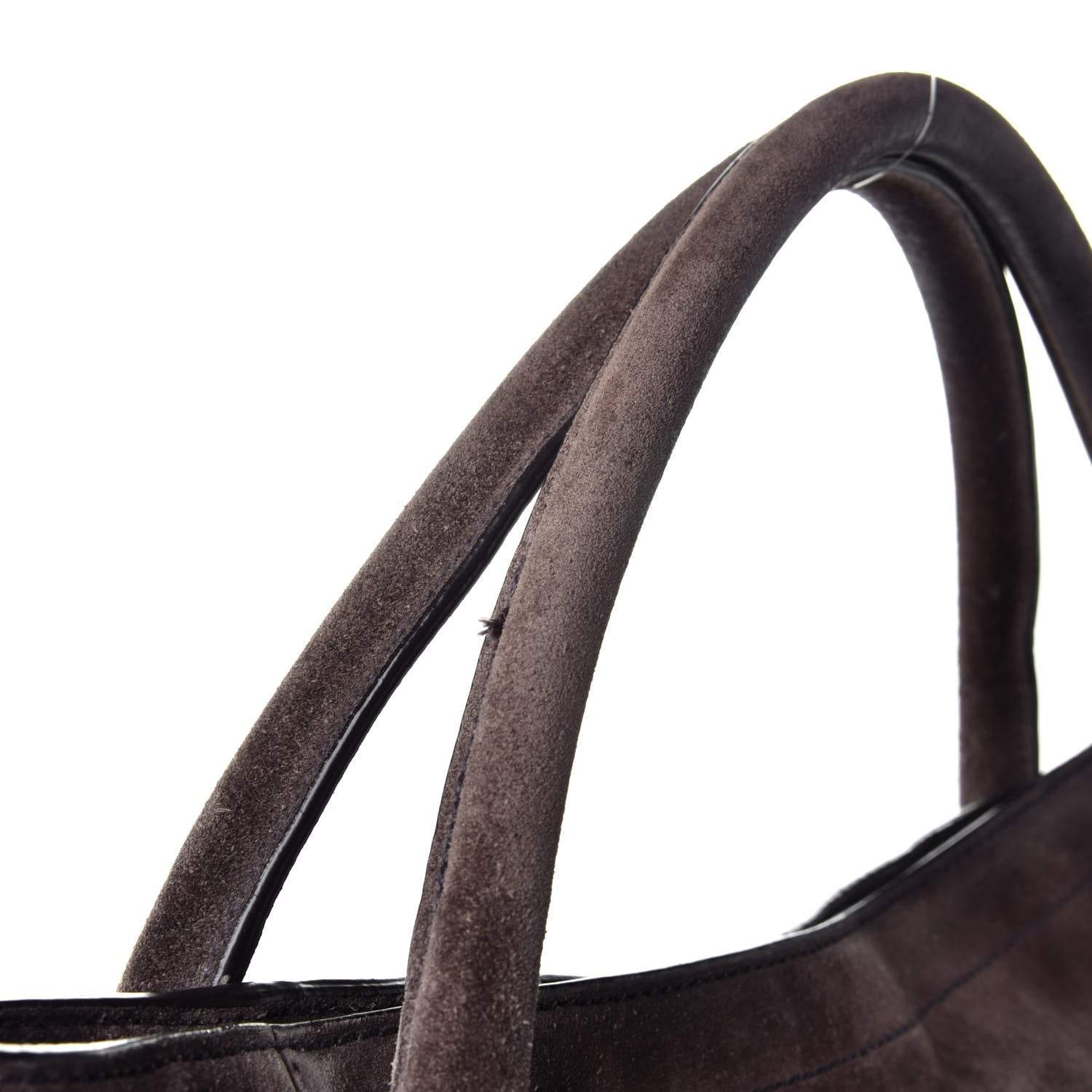 Prada Suede Scamosciato Tote Grafite 10 of 11