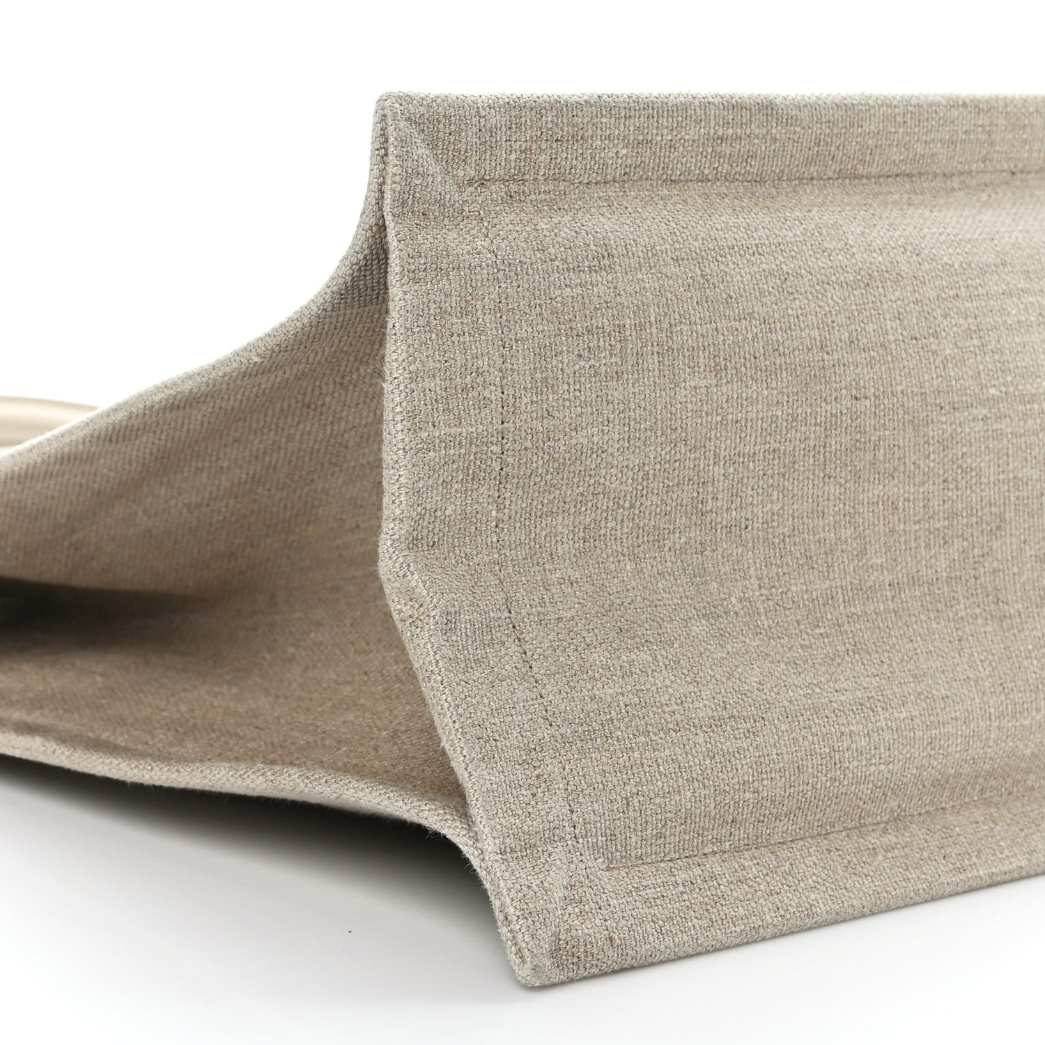 Saint Laurent Linen Calfskin Small Rive Gauche Tote Beige Sea Salt 8 of 10