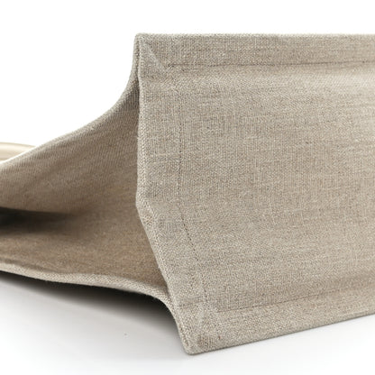 Saint Laurent Linen Calfskin Small Rive Gauche Tote Beige Sea Salt 8 of 10