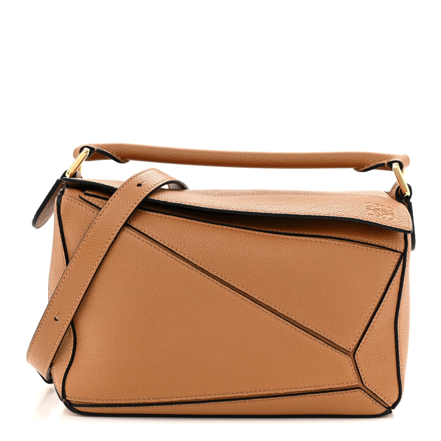 Loewe Grained Calfskin Small Puzzle Bag Tan 1 of 11