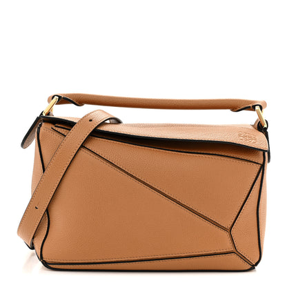 Loewe Grained Calfskin Small Puzzle Bag Tan 1 of 11