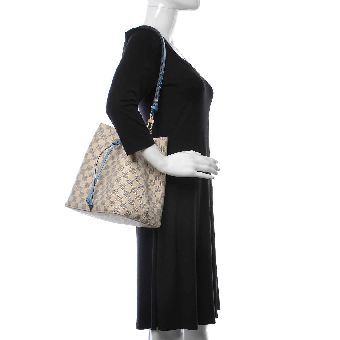 Damier Azur Neonoe MM Bleuet