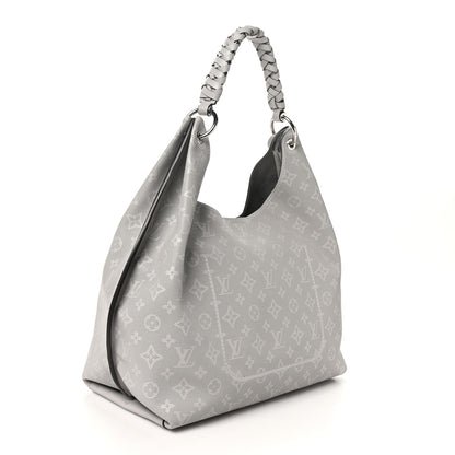 Louis Vuitton Reverse Mahina Carmel Hobo Gris Souris Gray 3 of 9