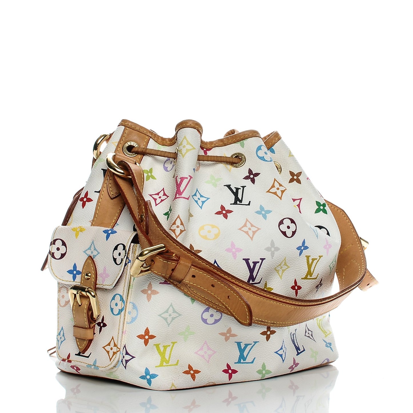 Monogram Multicolor Petit Noe White