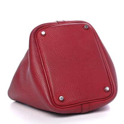 Hermes Taurillon Clemence Picotin Lock 18 PM Rubis 3 of 8