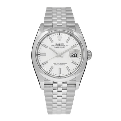 Rolex Stainless Steel 36mm Oyster Perpetual Datejust Watch Silver 126200 1 of 5