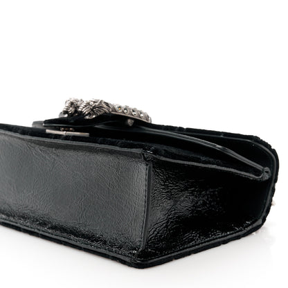 Gucci Velvet Skipper Crystal GG Monogram Small Dionysus Shoulder Bag Black Black Diamond 11 of 11